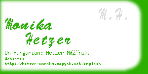 monika hetzer business card